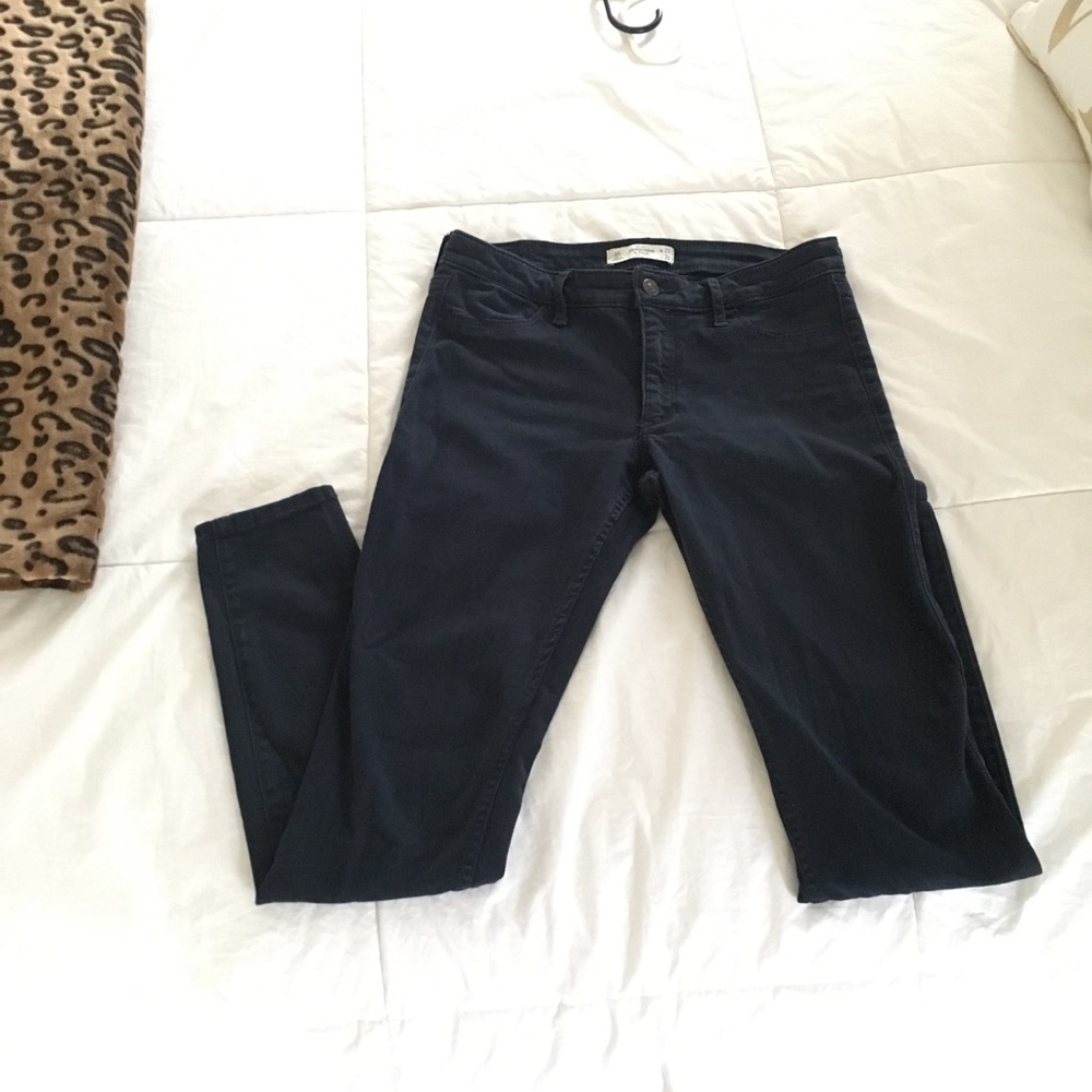 Low Waisted Navy Skinny Jeans